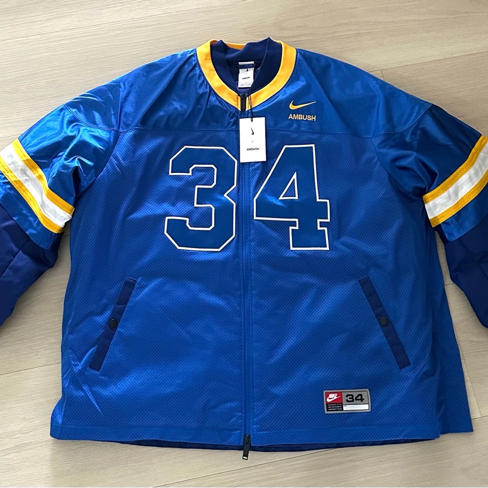 Nike x AMBUSH 34 Football Jacket Deep Royal Blue Unisex Size Large New Rare $280